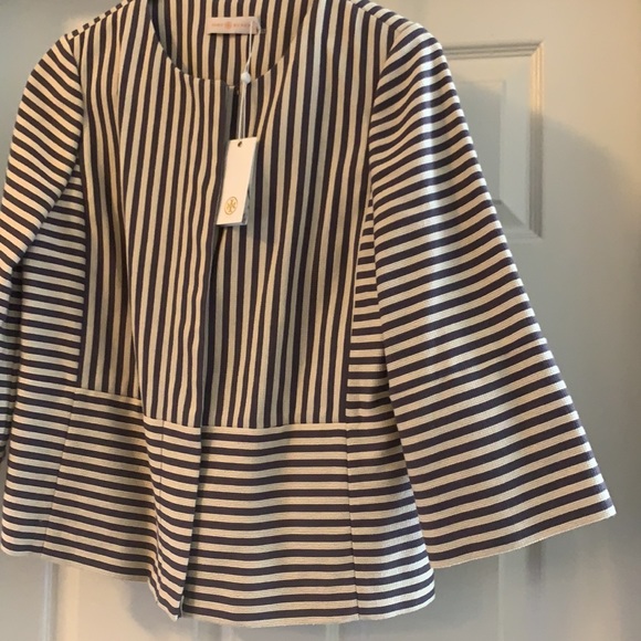 Tory Burch Rene Striped Jacket - Picture 10 of 11